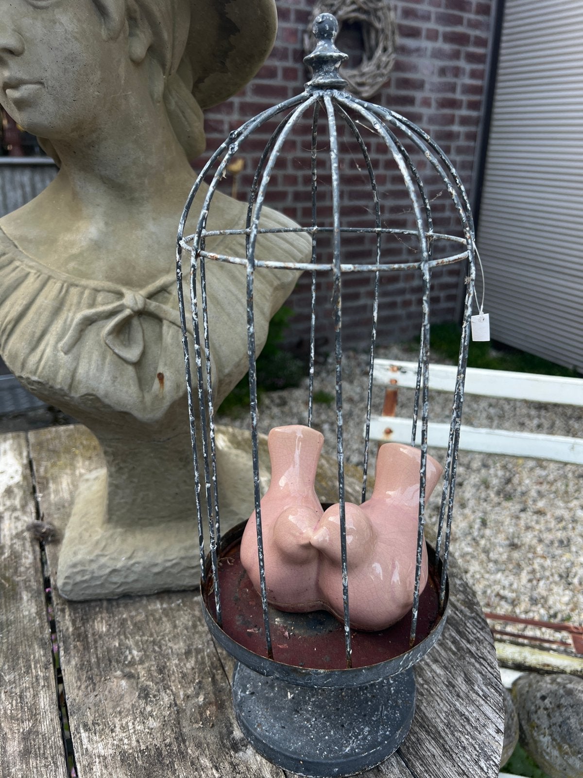 Decoratieve vogelkooi met vogeltjes, Ophalen of Verzenden