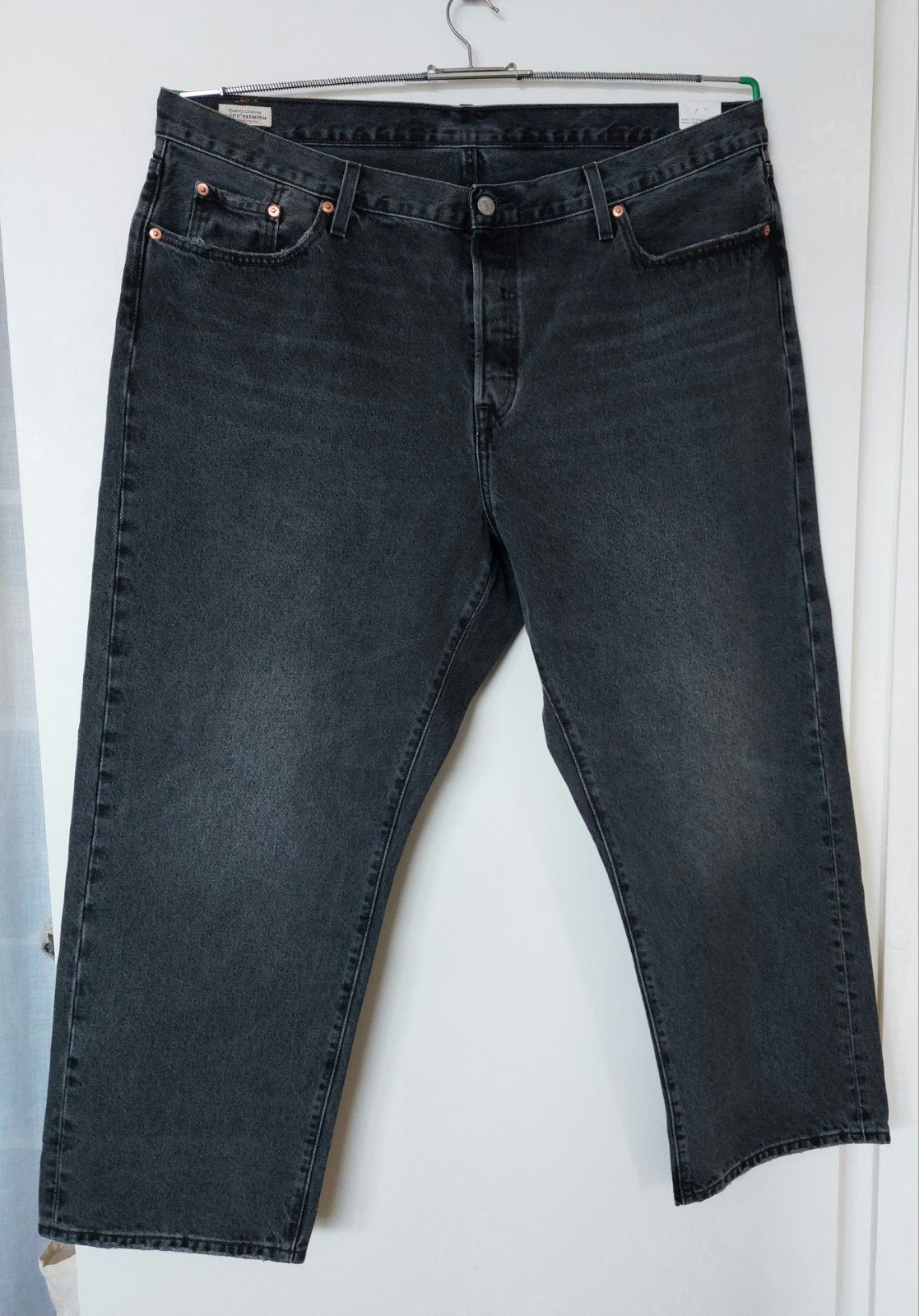 LEVI'S 501, '90s, Donkergrijze jeans 20W nieuw met labels, Overige jeansmaten, Nieuw, Ophalen of Verzenden, LEVI'S 501