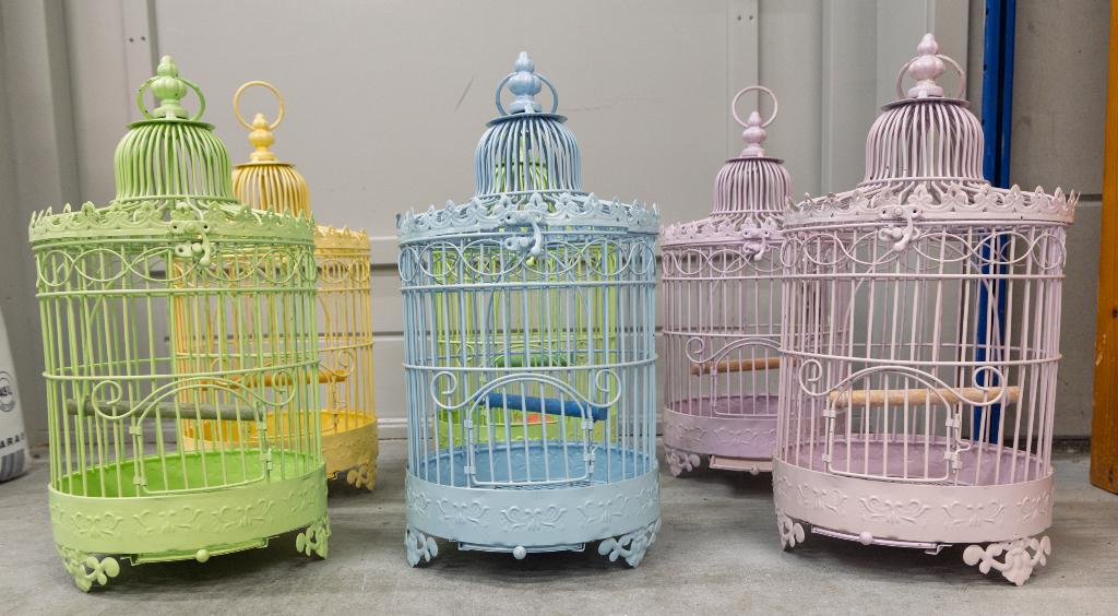 6 decoratieve vogelkooitjes., Huis en Inrichting, Ophalen, Gebruikt, Meerkleurig, Landelijk