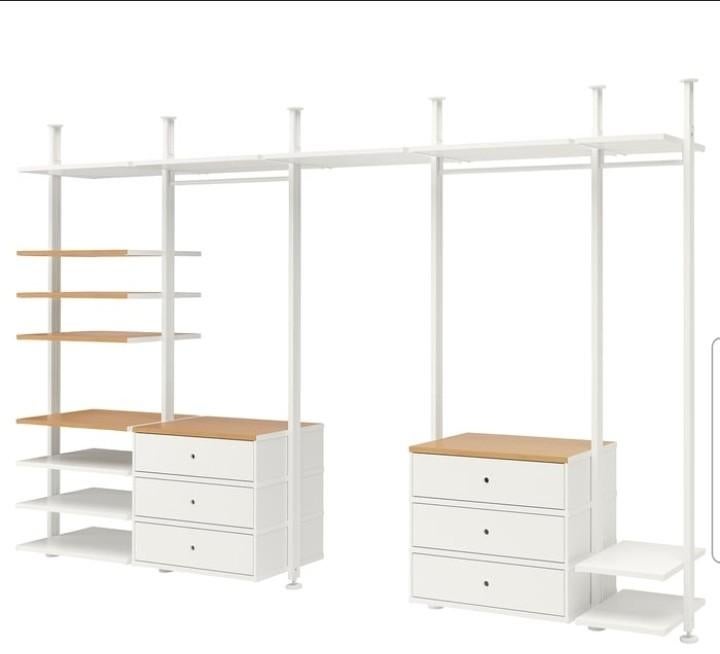 Ikea Elvarli: staanders, plankjes, laden, voor weinig!, Ophalen, Gebruikt