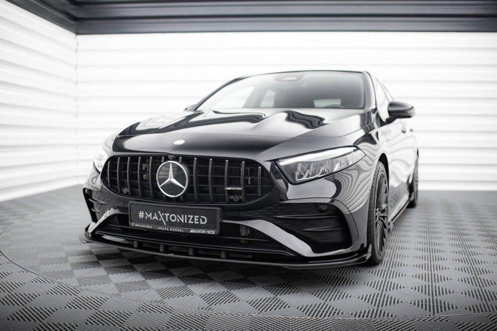 Race Voorlip sideskirt diffuser - Mercedes AMG A35 W177 23+, Auto diversen, Tuning en Styling, Ophalen of Verzenden