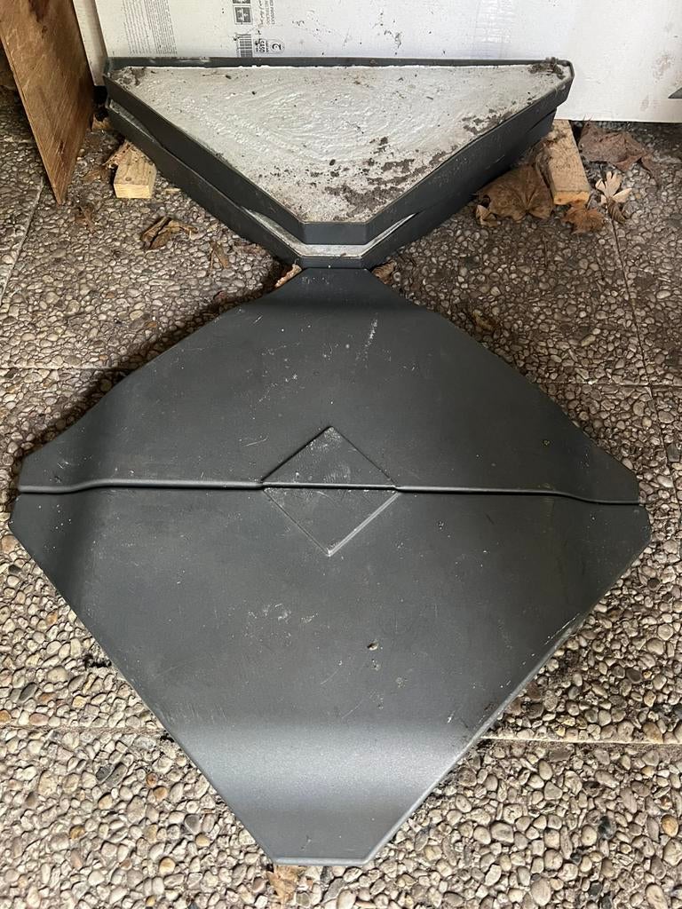 Set van 4 parasoltegels van 20kg, Ophalen, Zo goed als nieuw, Minder dan 1 meter, Parasolvoet