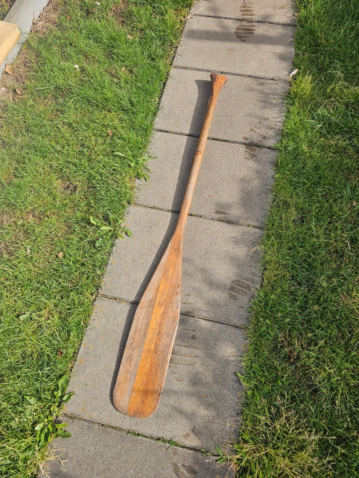 houten peddel zeer mooi, Ophalen