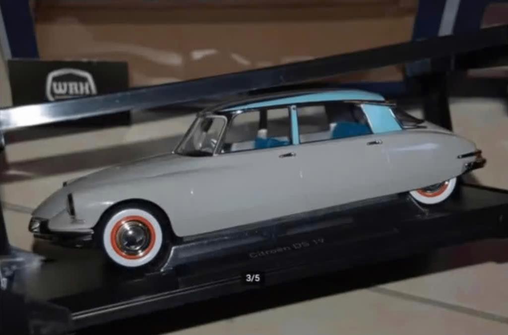 1:18 CITROEN DS 19 rosegrey/turrquoise Norev in doos WRH, Verzenden, Zo goed als nieuw, Auto, Norev