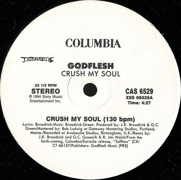 Godflesh - Crush My Soul Maxisingle Promo Industrial Metal, Ophalen of Verzenden, Zo goed als nieuw, Inclusief binnenhoes, EP
