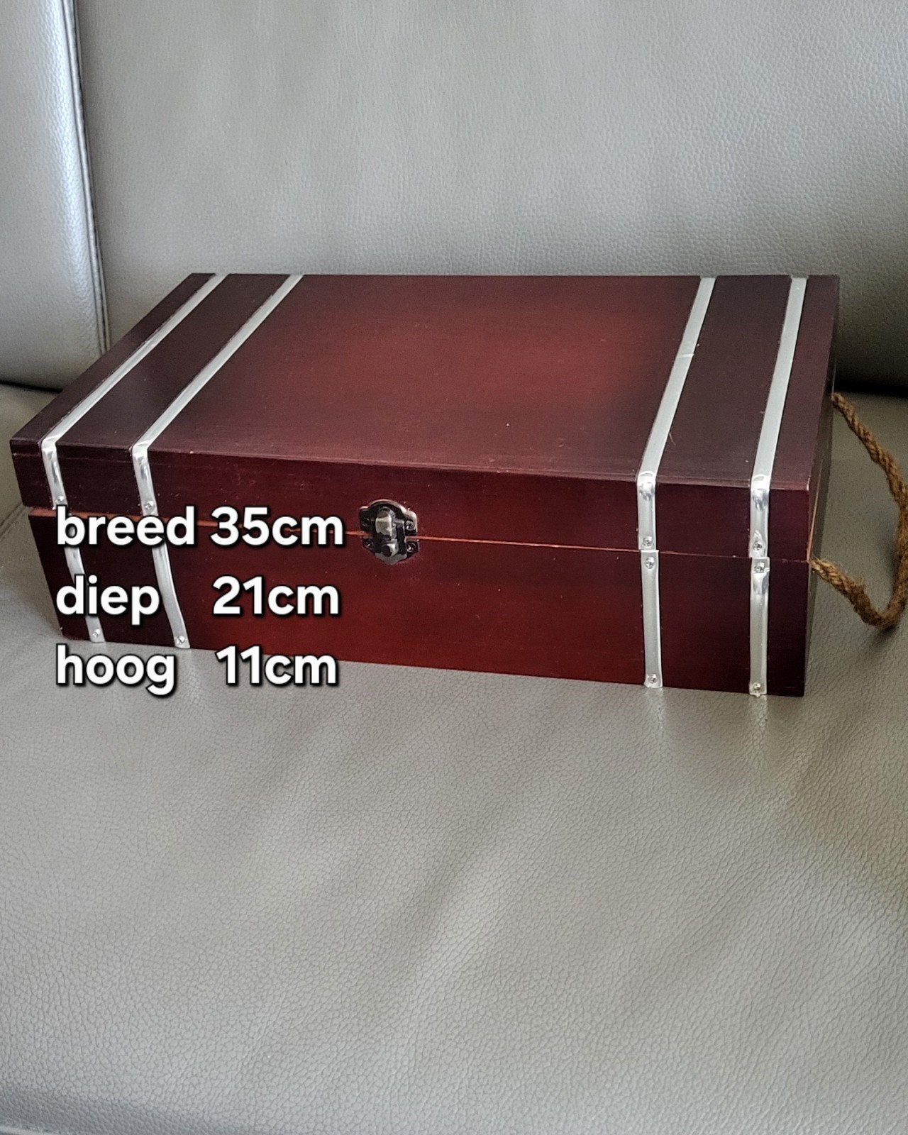 Nieuw mooi houten opbergkistje Sieraden/bijouterie doos, Ophalen of Verzenden, Nieuw