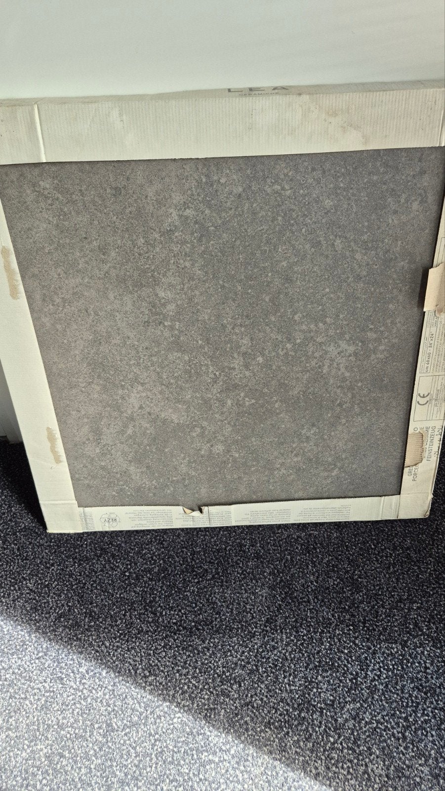 4 antraciet vloertegels. 60cm x 60cm, Ophalen, 60 cm of meer, Nieuw, Minder dan 5 m²