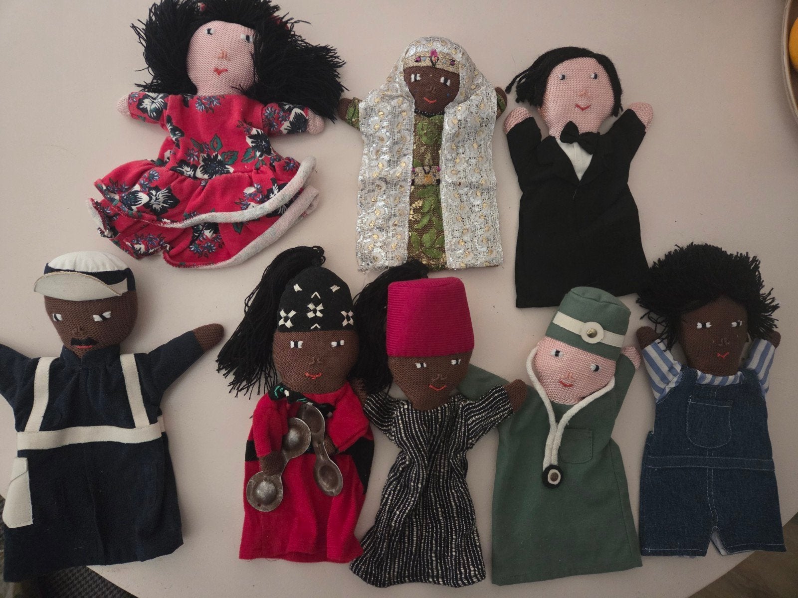 Handgemaakte handpoppen uit Marokko - Diverse figuren, Kinderen en Baby's, Speelgoed | Poppen, Ophalen of Verzenden, Nieuw, Overige typen