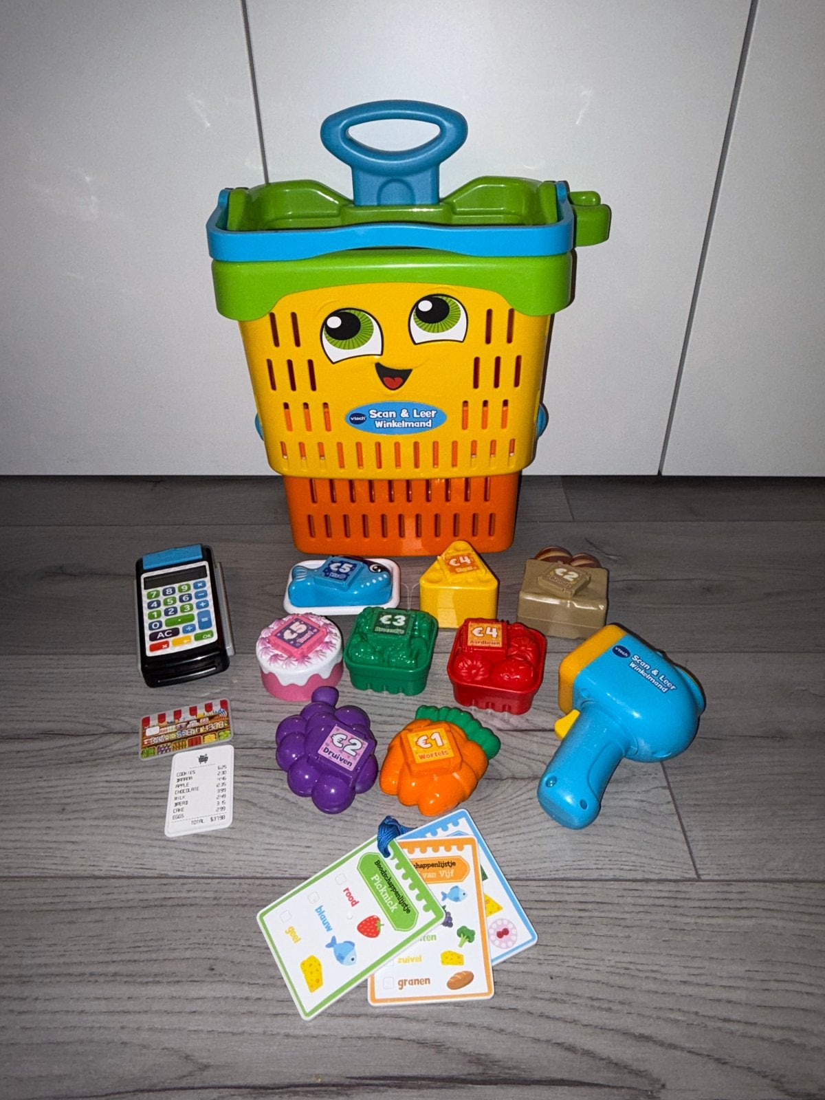 VTech Scan & Leer Winkelmandje met accessoires, Ophalen of Verzenden, Zo goed als nieuw, Rekenen, Met geluid