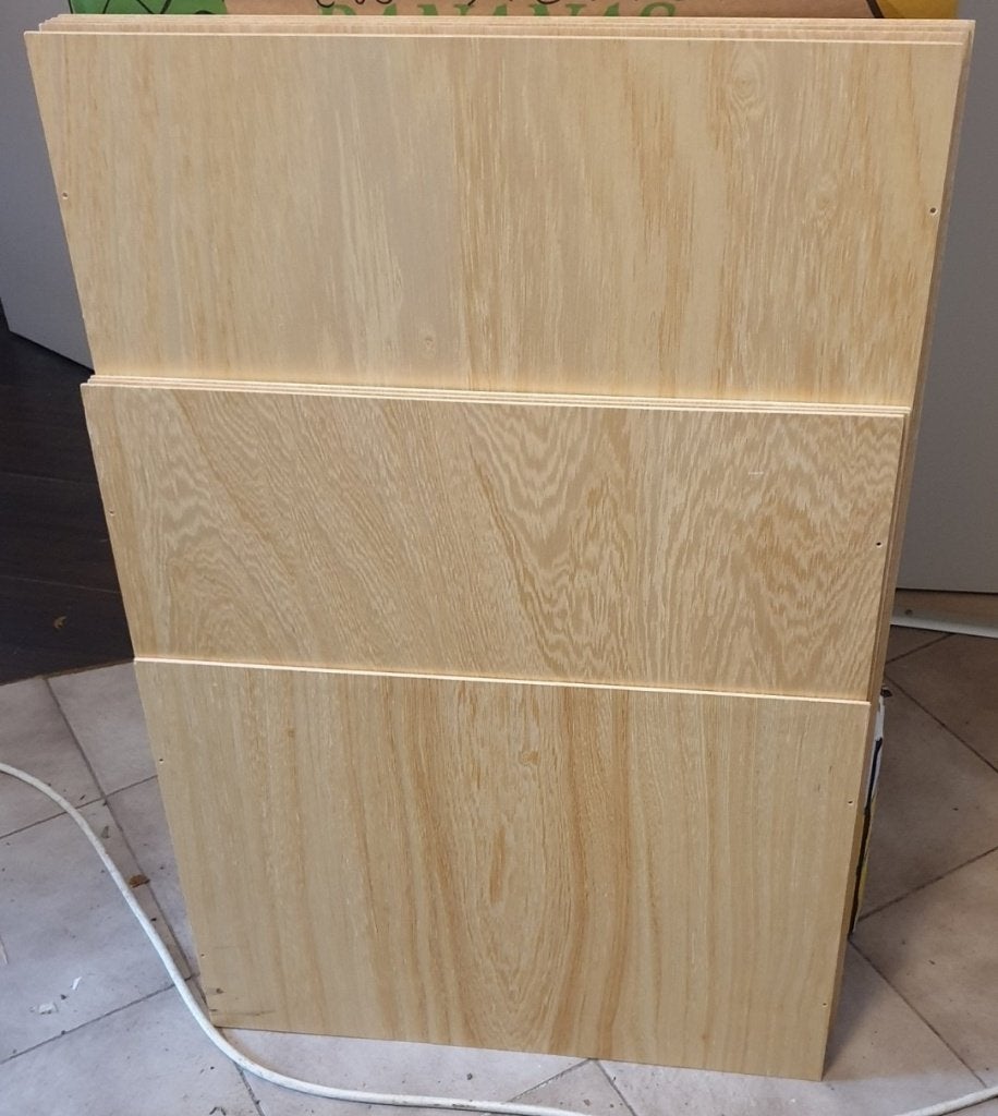 Lundia originele Systeemachterwanden 50 breed blank gelakt, Ophalen, Gebruikt