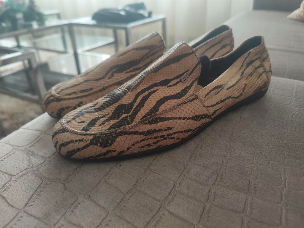 Botticelli Instappers slangenleer, Ophalen of Verzenden, Zwart, Loafers