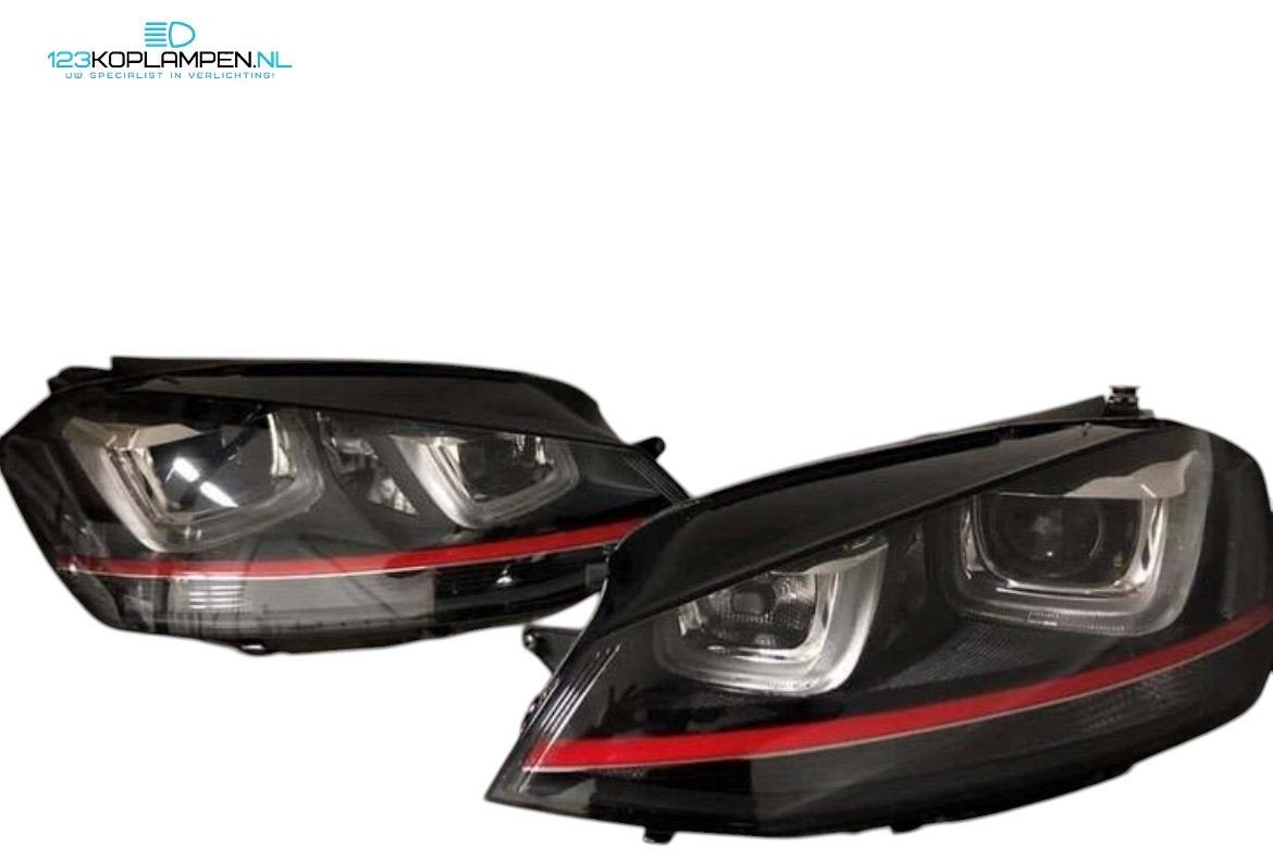 Volkswagen Golf 7 Bi-Xenon GTI Rood Koplampen Set 5G1941751A