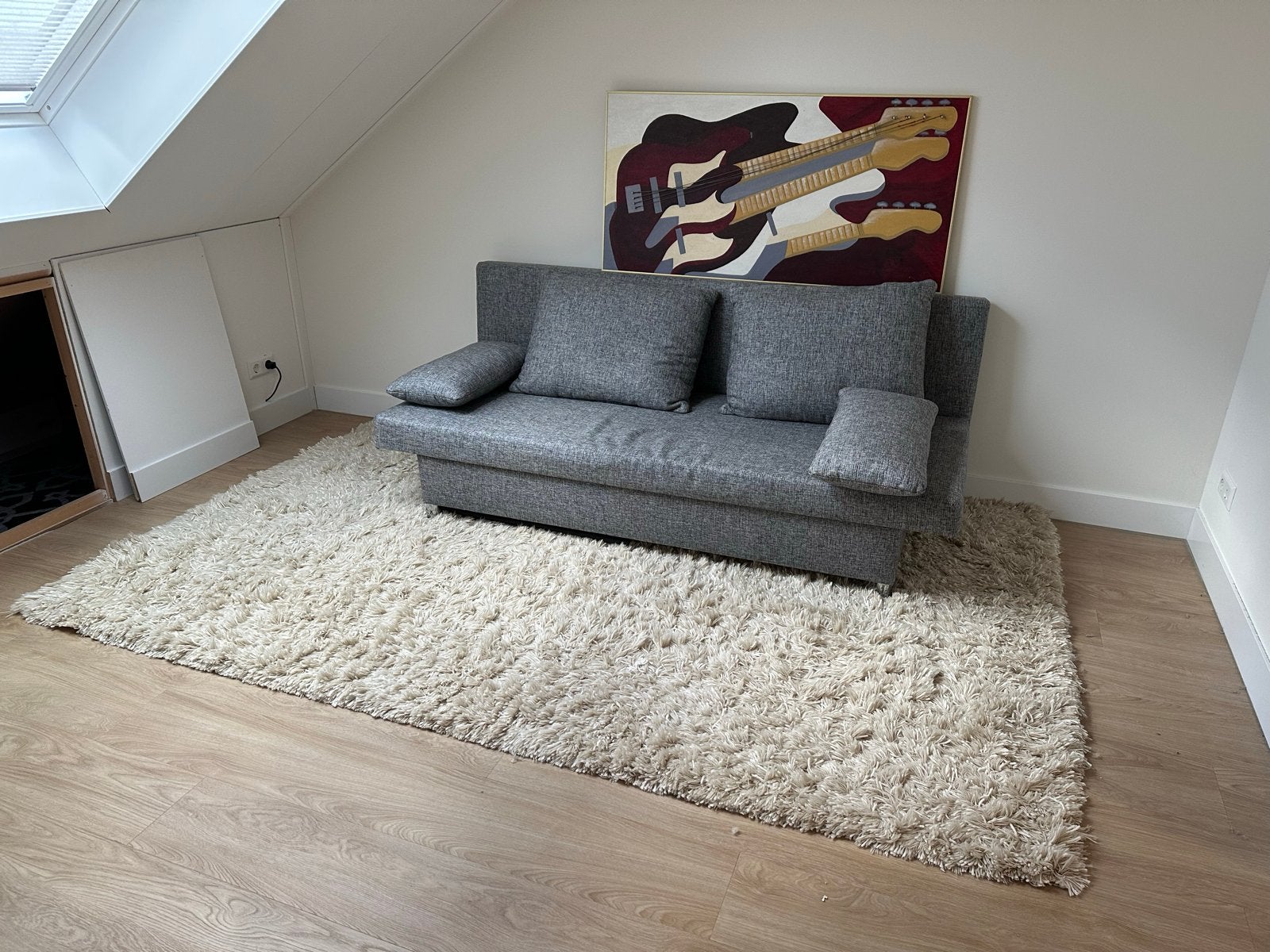 Hoogpolig vloerkleed Sissy Boy in uitstekende staat, Ophalen, Beige, 150 tot 200 cm, 200 cm of meer