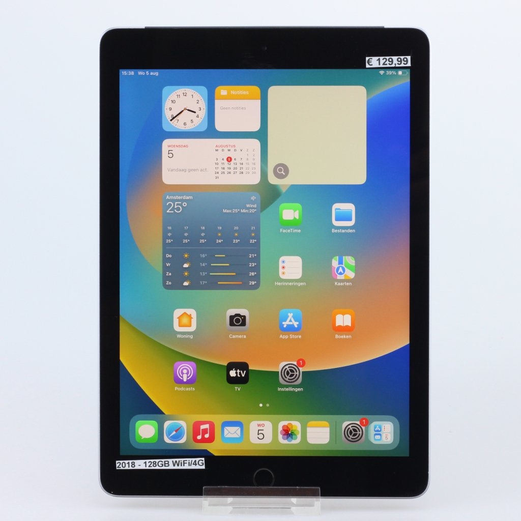 iPad 2018 6th Gen 128GB Wifi/4G Space Gray, Apple, Zo goed als nieuw, Support@apple.com, One Apple Park Way
Cupertino, CA 95014
United States