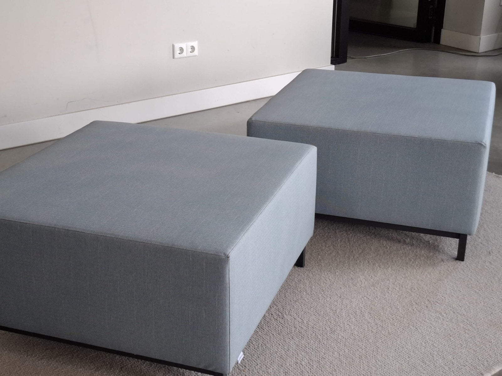 Foto 3 van Eromesmarko Hockers / Zitelementen Blauwgrijs - Als Nieuw