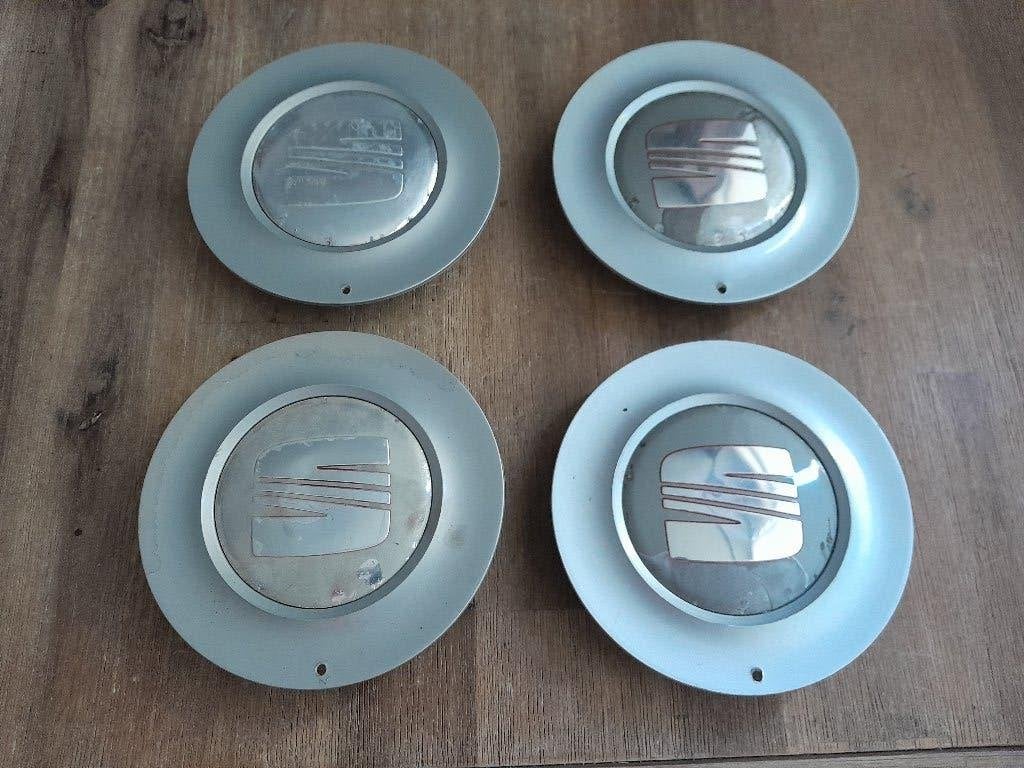 Naafkapjes / Velgdeksels - Origineel SEAT - 4 Stuks - 1 Koop, Auto diversen, Wieldoppen, Verzenden, Gebruikt