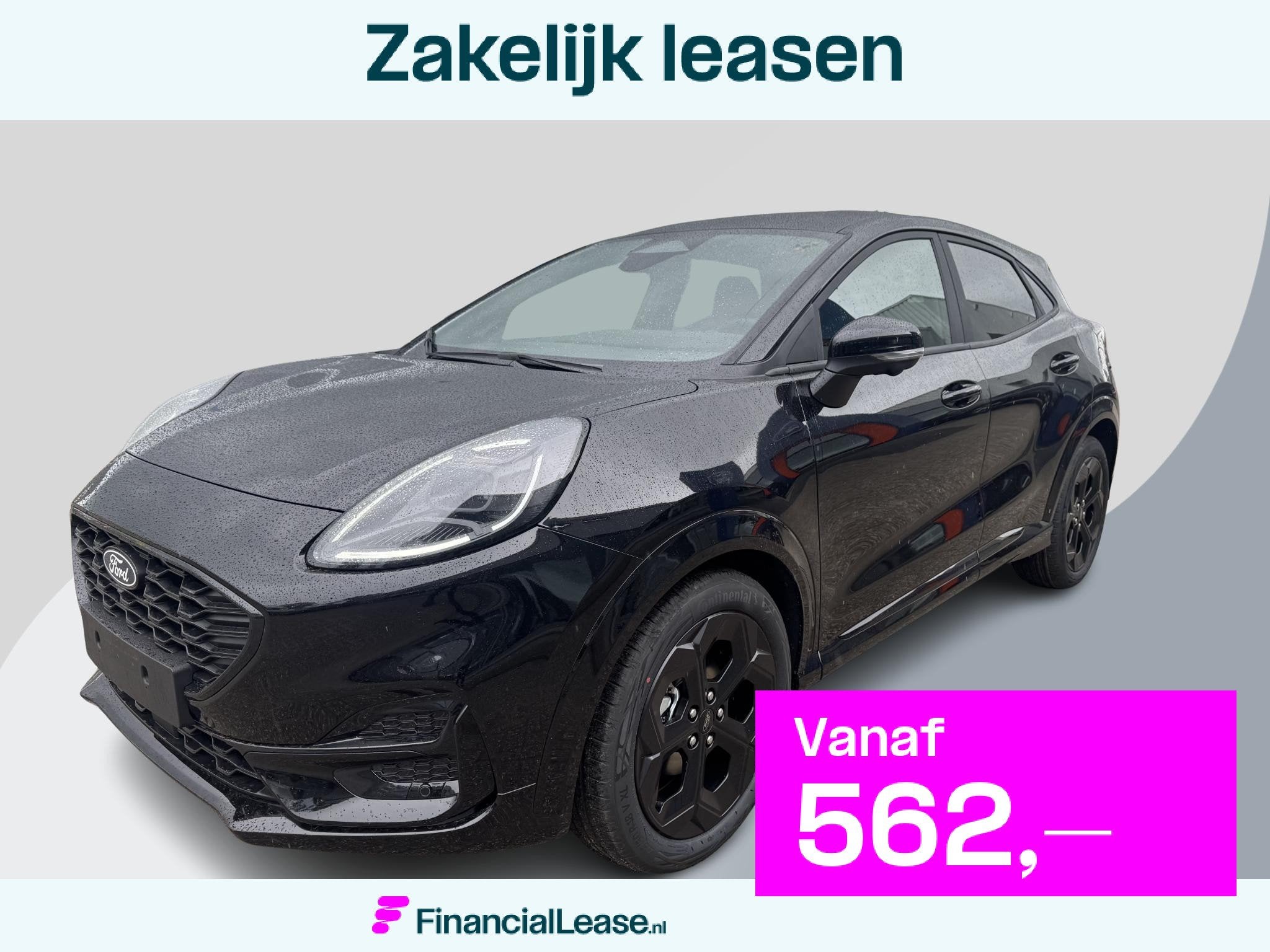 Ford Puma 1.0 EcoBoost Hybrid BlueCruise Edition 155pk | Win, Leder en Stof, Zwart, Origineel Nederlands, Bedrijf