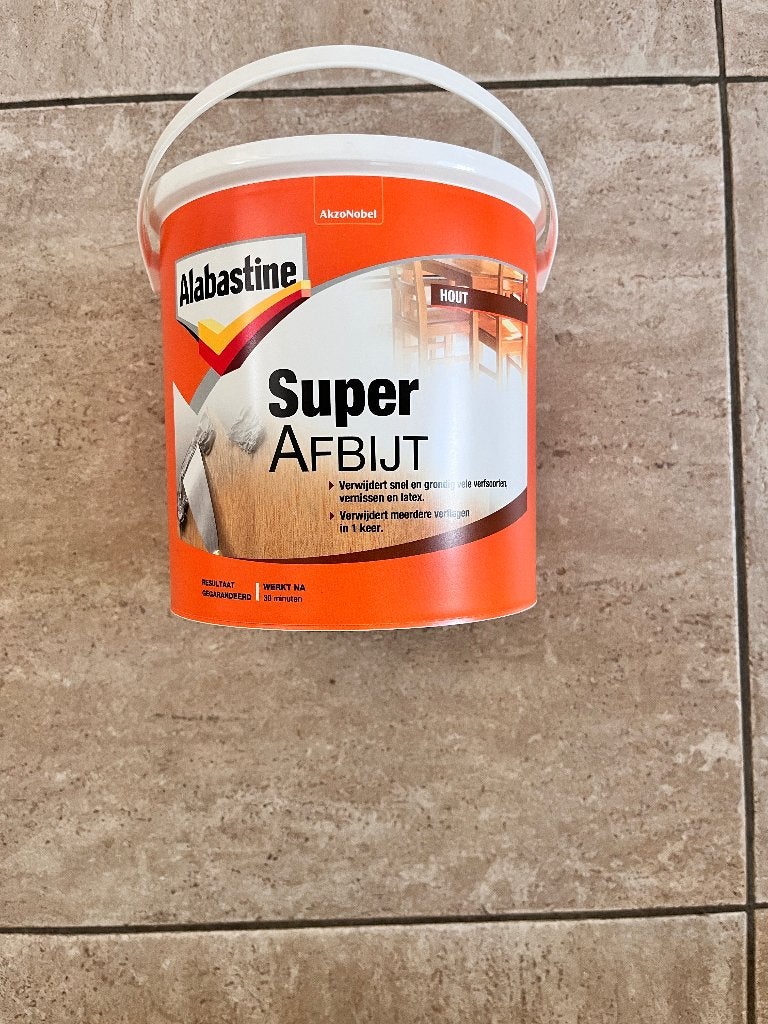 Super Afbijtmiddel, Doe-het-zelf en Verbouw, Verf, Beits en Lak, Minder dan 5 liter, Ophalen, Nieuw, Wit
