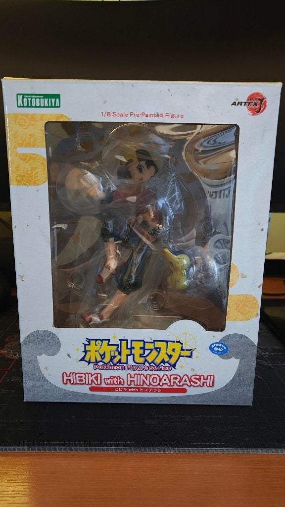 Kotobukiya ARTFX J Pokemon Figure: Ethan with Cyndaquil, Ophalen of Verzenden, Zo goed als nieuw