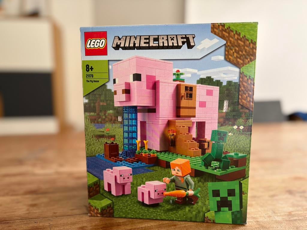 LEGO MINECRAFT The Pig House - 21170 compleet in doos, Kinderen en Baby's, Speelgoed | Duplo en Lego, Ophalen of Verzenden, Zo goed als nieuw