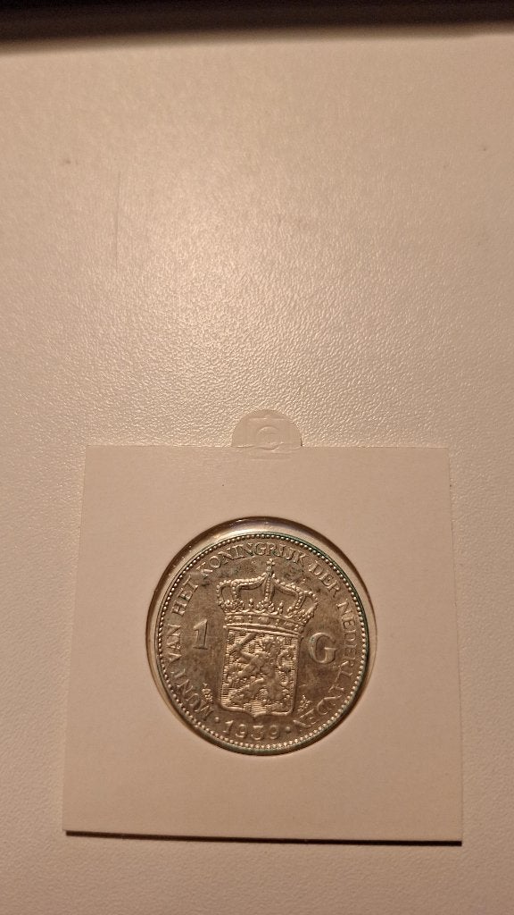 1 Gulden 1939 Wilhelmina zilver, 1 gulden, Zilver, Ophalen of Verzenden, Koningin Wilhelmina