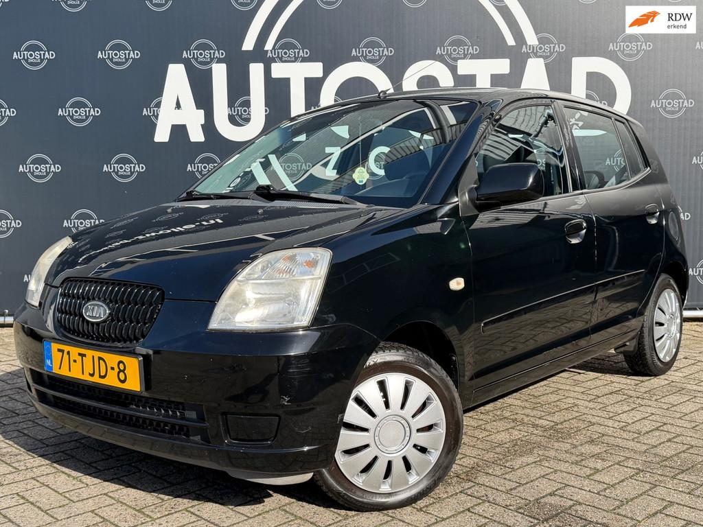 Kia Picanto 1.1 EX Automaat / NAP / Airco / APK / Trekhaak, Stof, 400 kg, Zwart, Euro 4