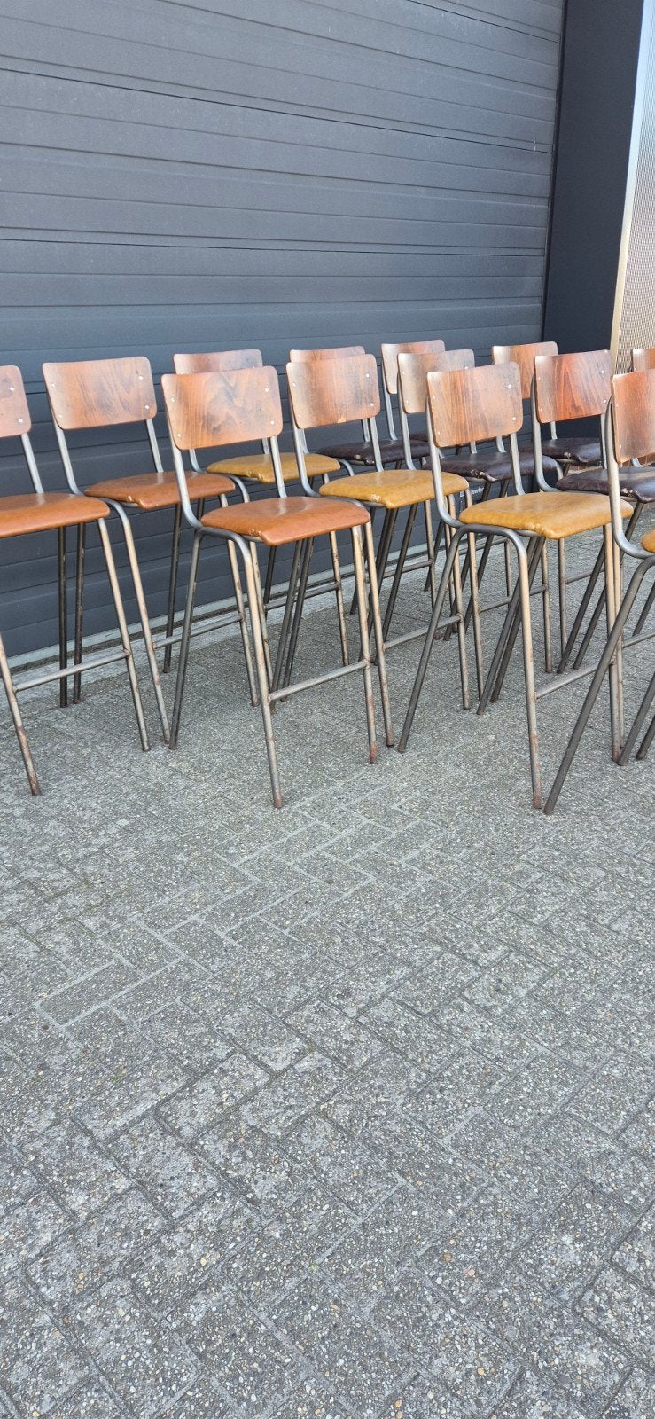 barkrukken met rugleuning 15 stuks, Huis en Inrichting, Barkrukken, Ophalen, 5 krukken of meer, Met voetsteun, Geen