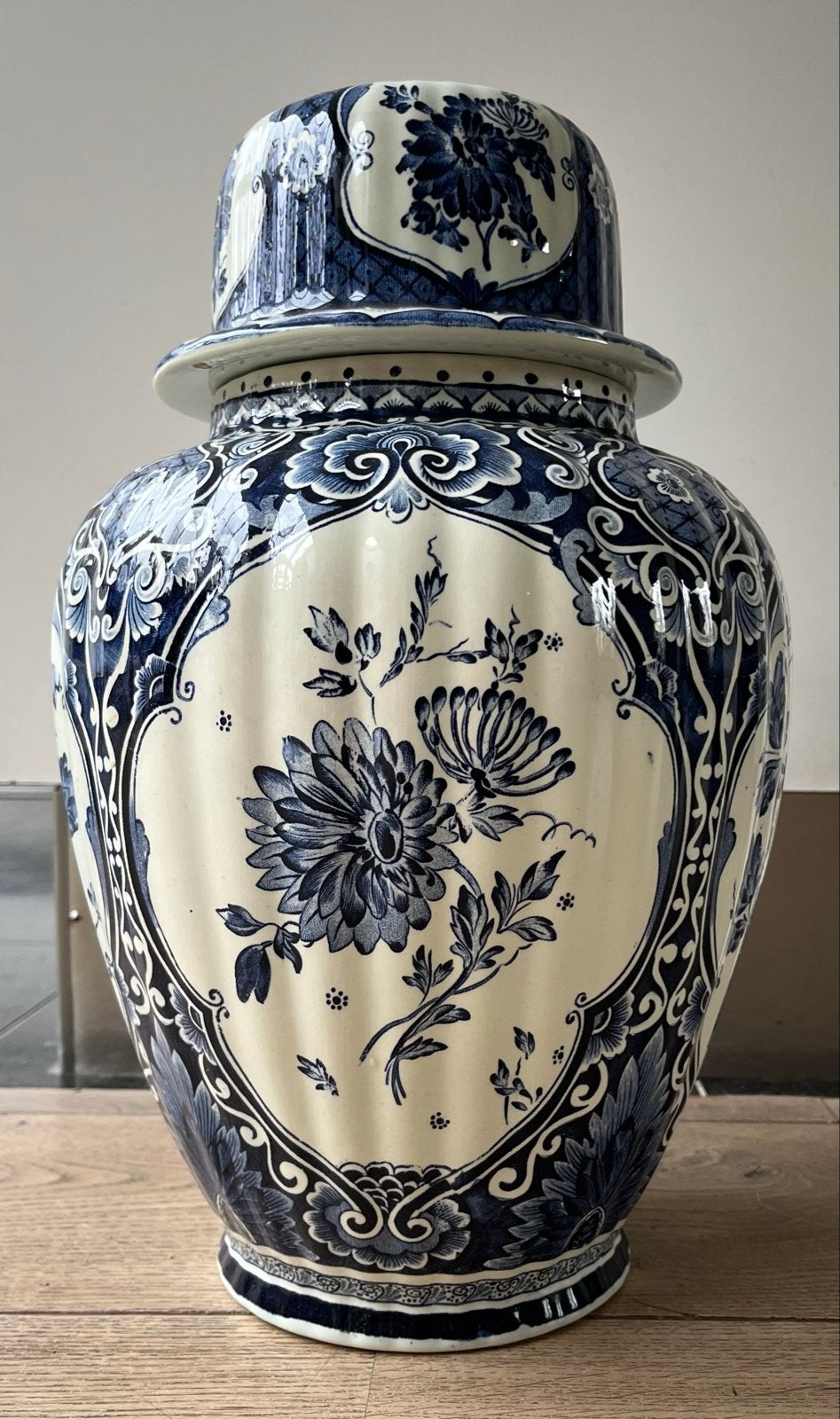 Grote Delfts Blauwe Gemberpot met Deksel - Royal Boch, Ophalen of Verzenden