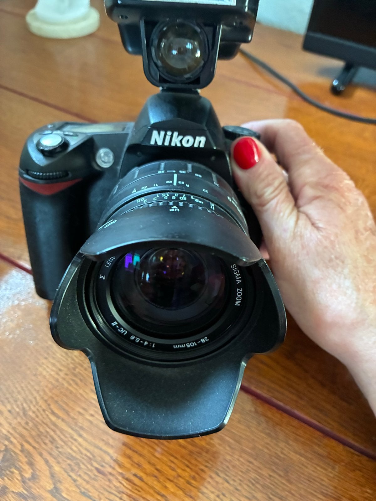 Nikon D70 Spiegelreflexcamera met Sigma 28-105mm lens, Gebruikt, Spiegelreflex, Lensdop, 4 t/m 7 keer