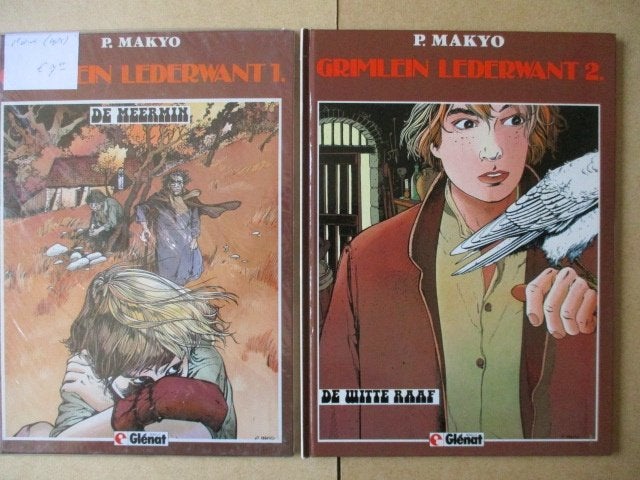 w0113 grimlein lederwant 1 t/m 4 hc, Meerdere stripboeken, Ophalen, Gelezen