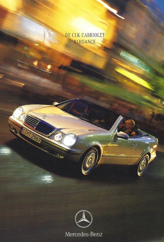 Brochure Mercedes CLK Cabriolet Elegance en Sport 1998, Ophalen of Verzenden, Gelezen, Mercedes
