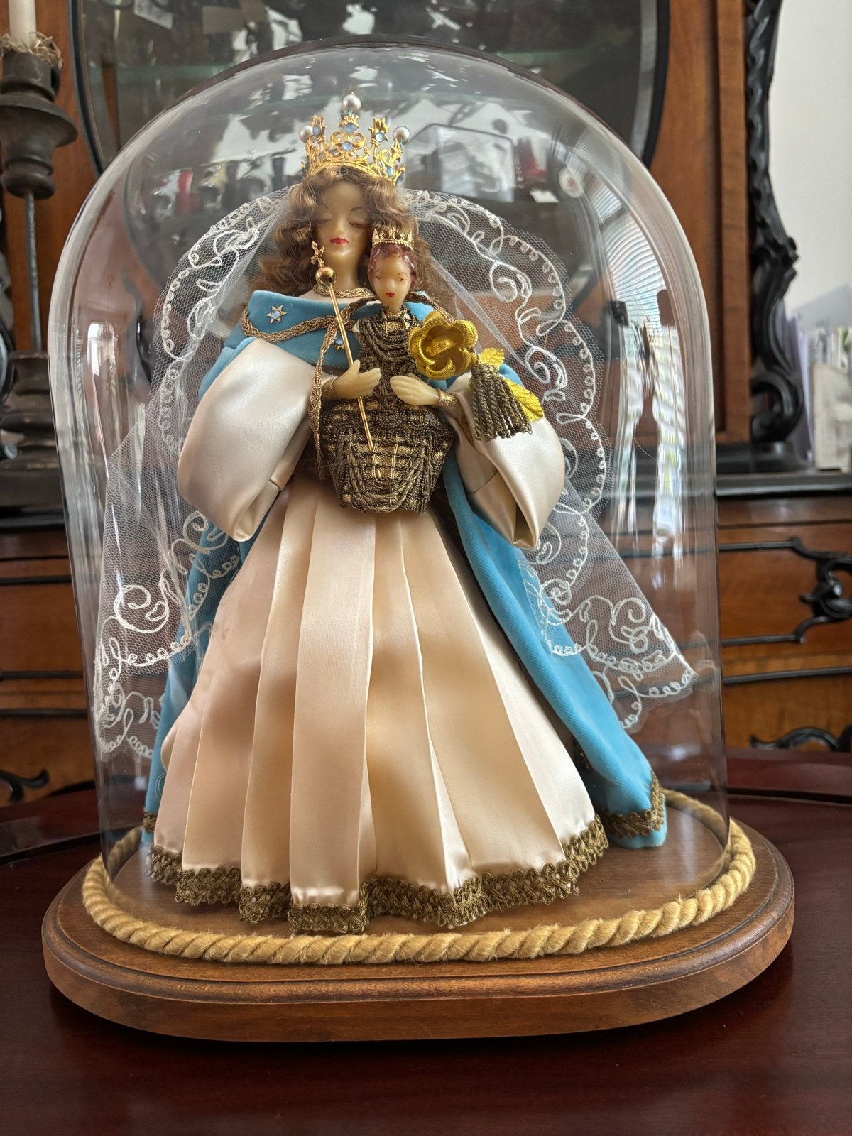 Glazen stolp ovaal  groot, Antiek en Kunst, Ophalen of Verzenden