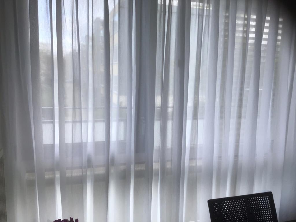 Nieuwe op maat gemaakte witte vitrage breed 320 hoog 260, Huis en Inrichting, 200 cm of meer, Wit, Nieuw, Ophalen of Verzenden