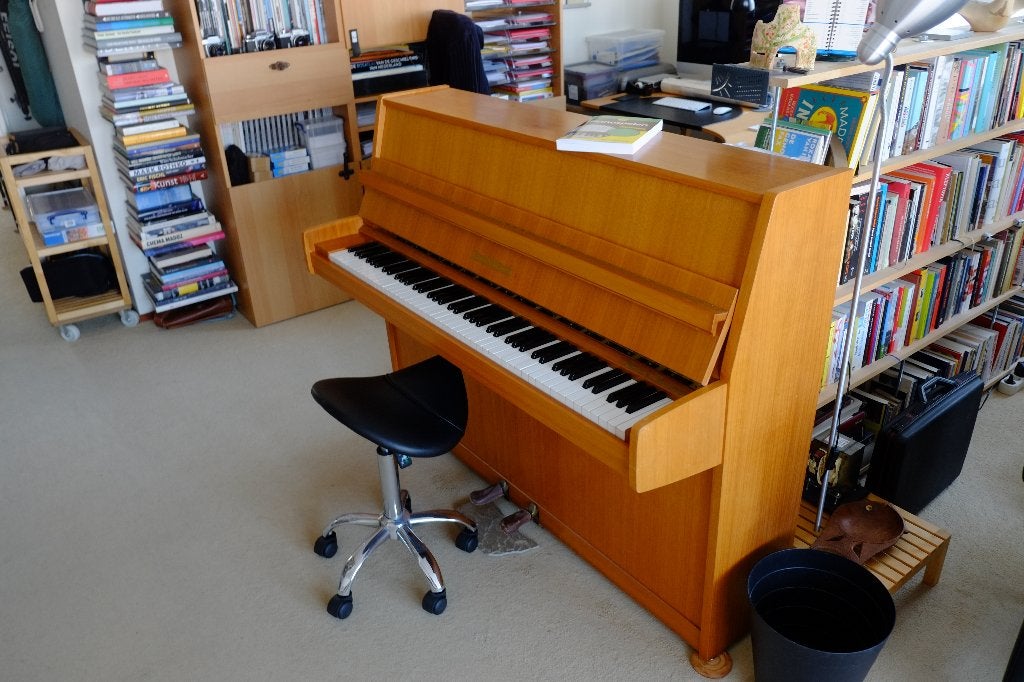 Grotrian Steinweg piano, Muziek en Instrumenten, Piano's, Ophalen, Zo goed als nieuw, Bruin, Piano
