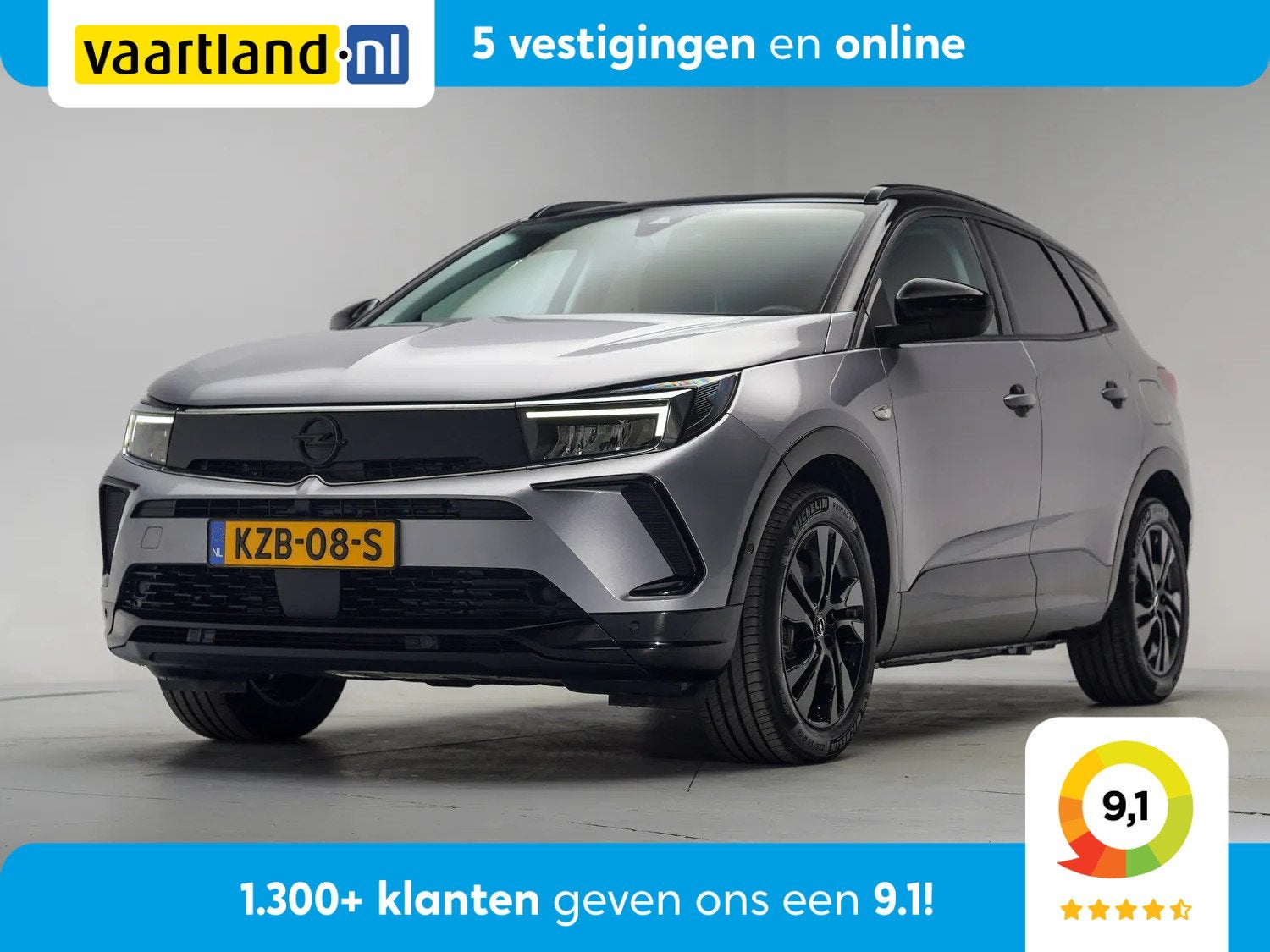 Opel Grandland 1.6 Plug-in Hybrid 225pk GS [ SoH 97,4% ][ LE, Auto's, 4 cilinders, Bedrijf, Vierwielaandrijving, Hybride Elektrisch/Benzine