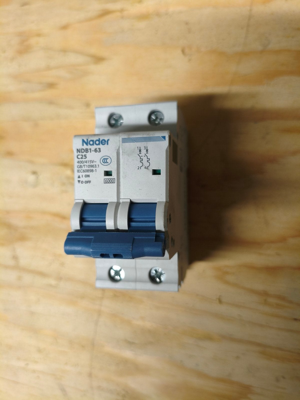 Nader NDB1-63 C25 Installatieautomaat, Verzenden, Gebruikt, Overige merken, Installatieautomaat