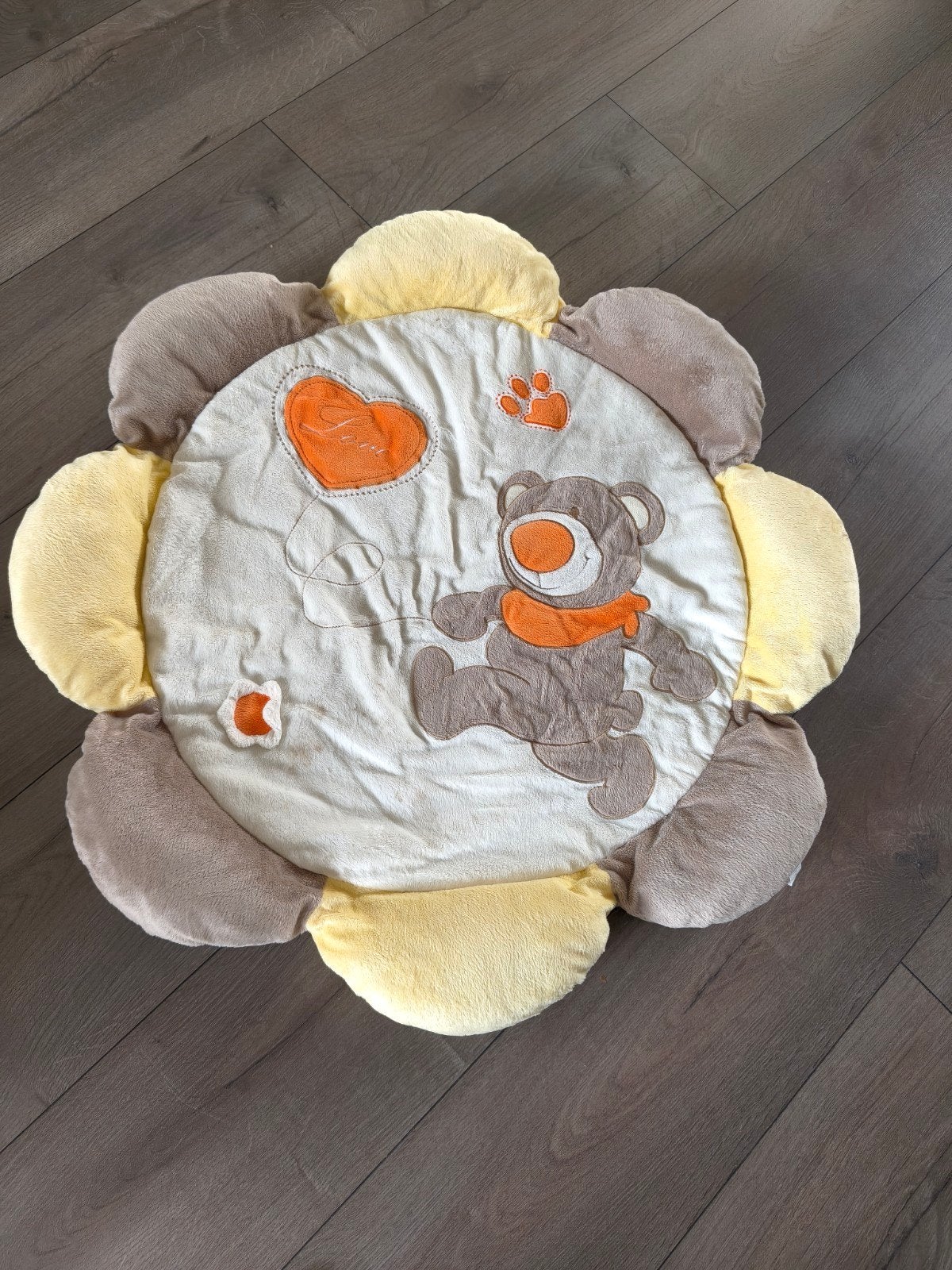 Zacht speelkleed met beer en hartjes, Ophalen of Verzenden, Gebruikt, Speelkleed