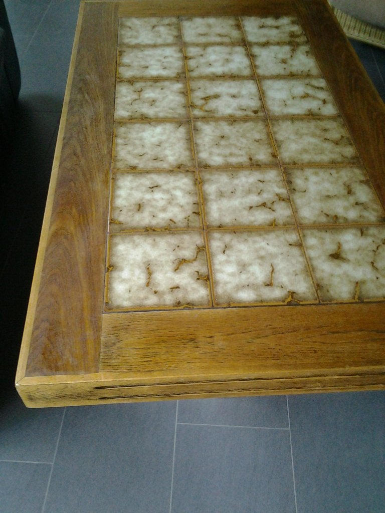 Salontafel eiken, Ophalen, Gebruikt, 100 tot 150 cm, 50 tot 75 cm