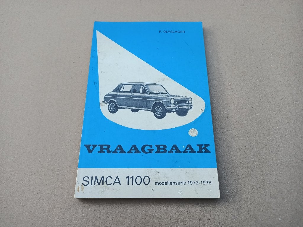 Instructieboekje/ Vraagbaak: Simca 1100 (1972-1976), Verzenden