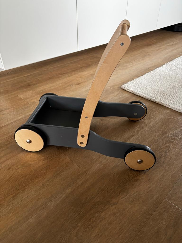 Houten loopkar bandits and angels - grijs met hout, Ophalen, Zo goed als nieuw, Overige typen