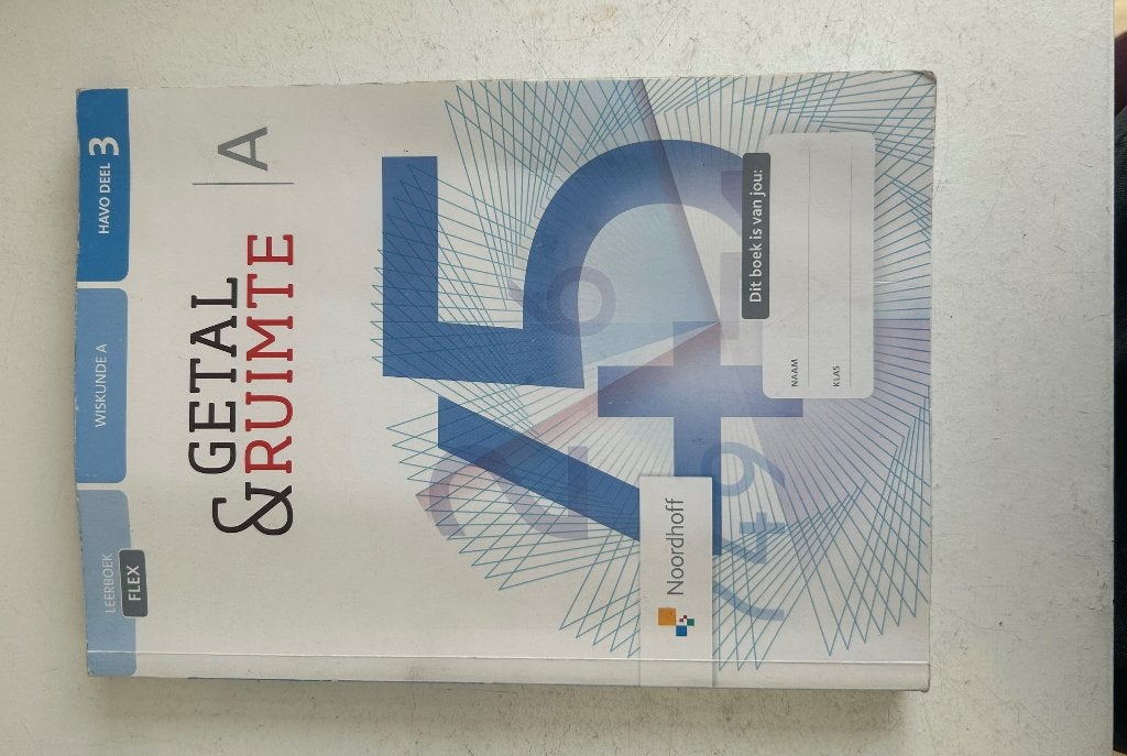 Getal&ruimte Havo wiskunde A deel 3 editie 12, HAVO, Zo goed als nieuw, Noordhoff Uitgevers, Wiskunde A