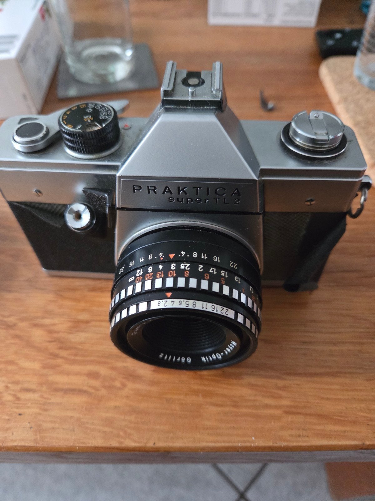 Praktica Super TL2 Spiegelreflexcamera met Meyer-Optik lens, Ophalen of Verzenden, Gebruikt, Spiegelreflex, Overige Merken