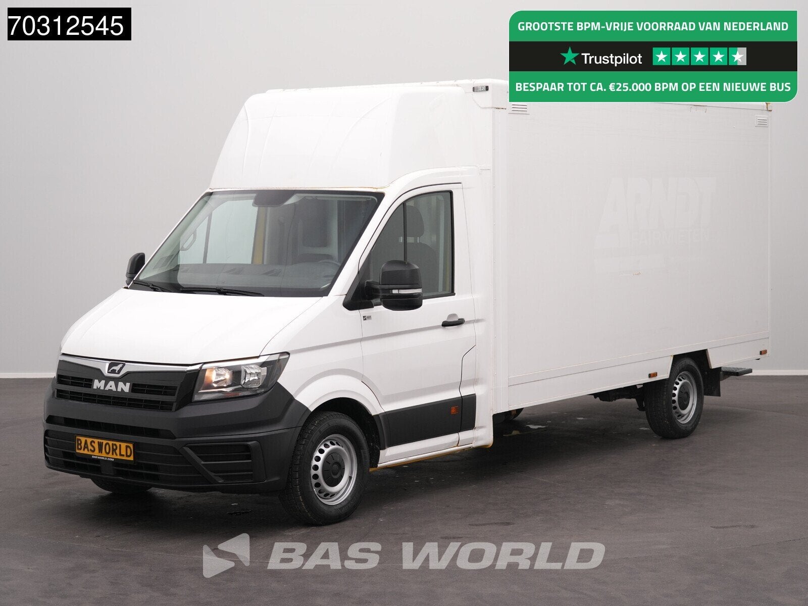 MAN TGE 3.100 433cm Bakwagen Achterdeuren Zijdeur Airco Came, Auto's, Stof, Gebruikt, Euro 6, 4 cilinders