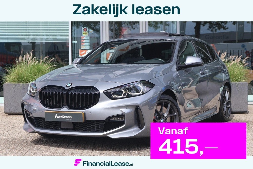BMW 1 Serie (f40) 118i M-Sport | Pano | Shadow | Leder | Har, Dealer onderhouden, 136 pk, Gebruikt, Bedrijf