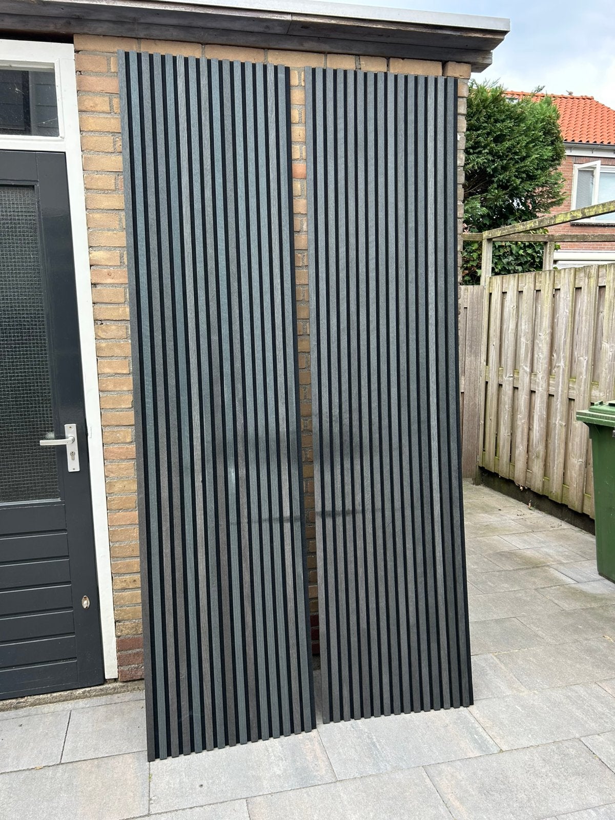 Wandpanelen, Huis en Inrichting, Gebruikt, Hout, Wandbord of Wandpaneel, Grijs