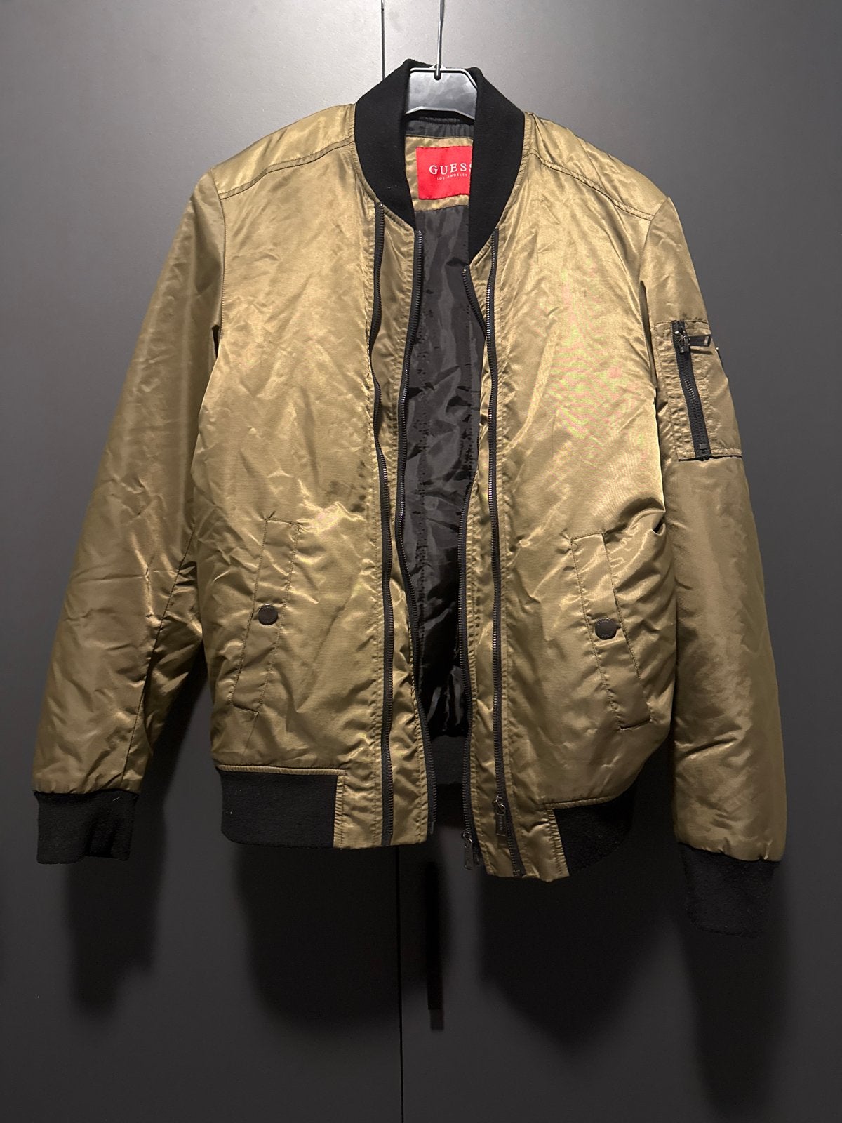 Guess Bomberjack, Kleding | Heren, Ophalen, Zo goed als nieuw, Maat 52/54 (L), Groen