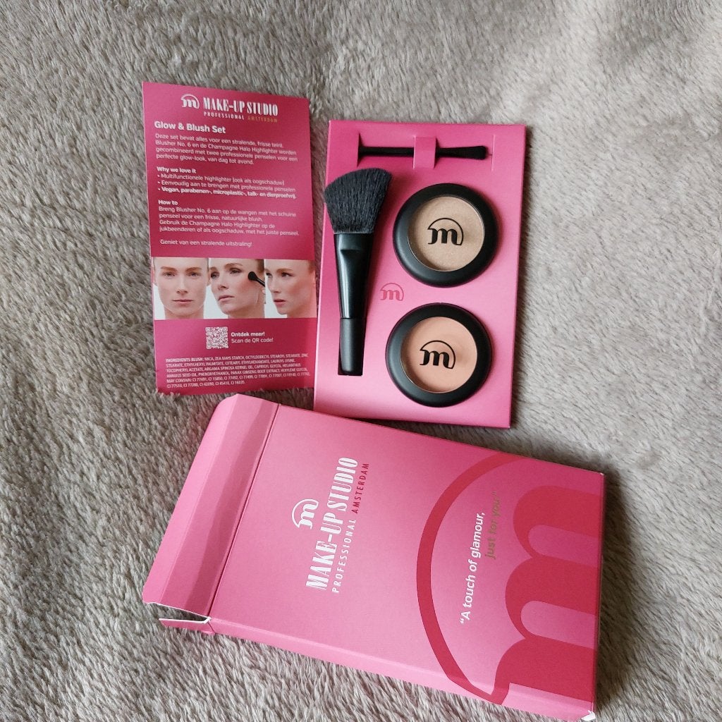 Make-Up Studio Amsterdam Glow & Blush set (NIEUW!), Wangen, Nieuw, Ophalen of Verzenden, Make-up