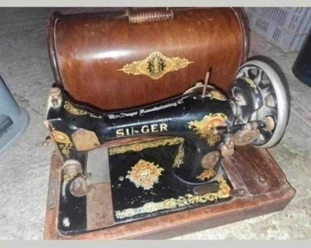 Antieke naaimachine van Singer, Ophalen of Verzenden