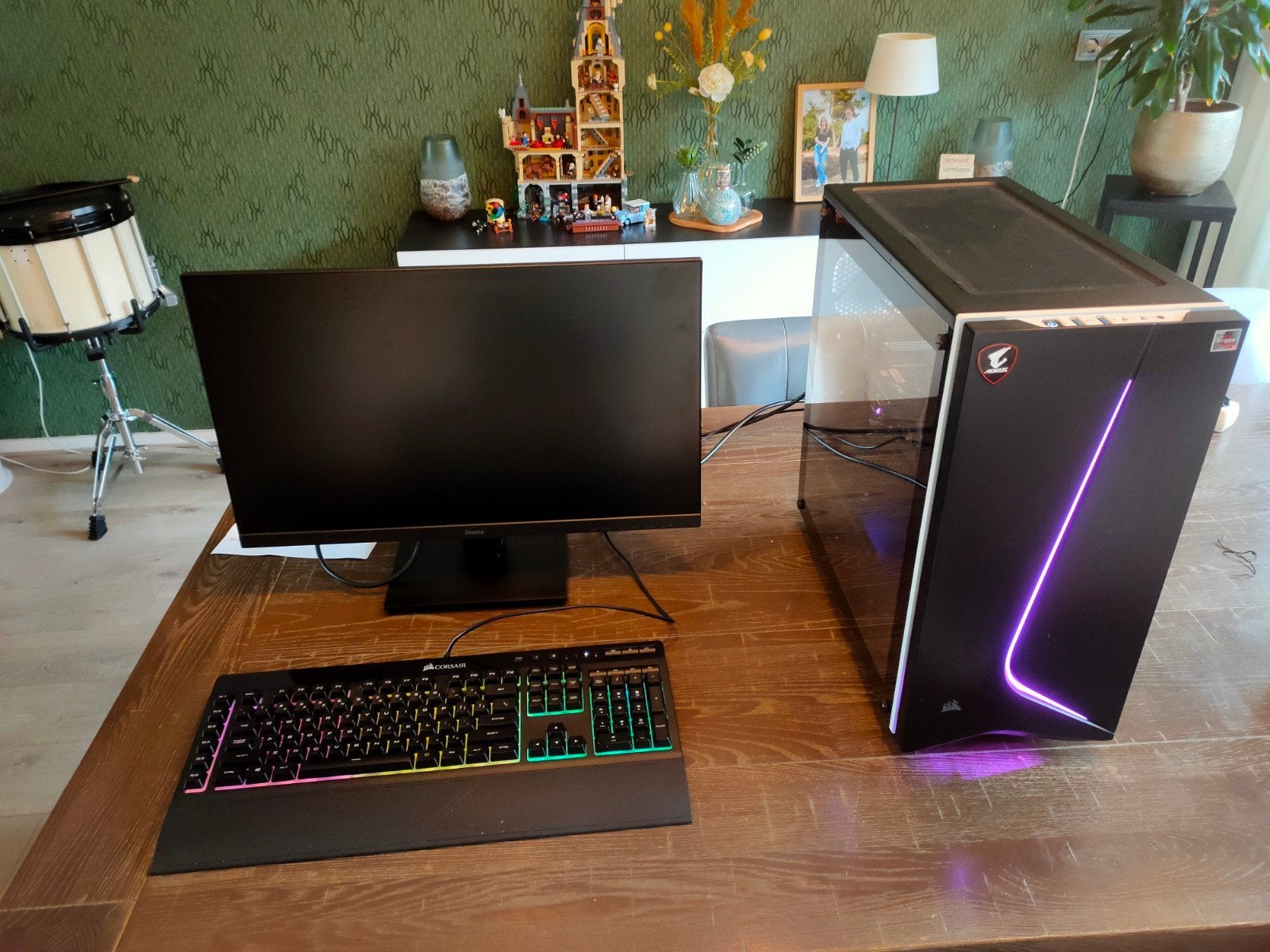 Gaming PC met iiyama monitor, Corsair toetsenbord en muis, Computers en Software, Ophalen, Corsair, Gigabyte, Aorus, AMD Ryzen 5