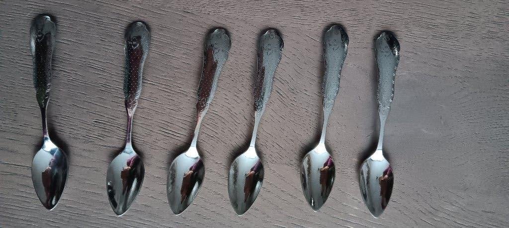 set van zes zilveren theelepels van Douwe Egberts, Antiek en Kunst, Ophalen of Verzenden